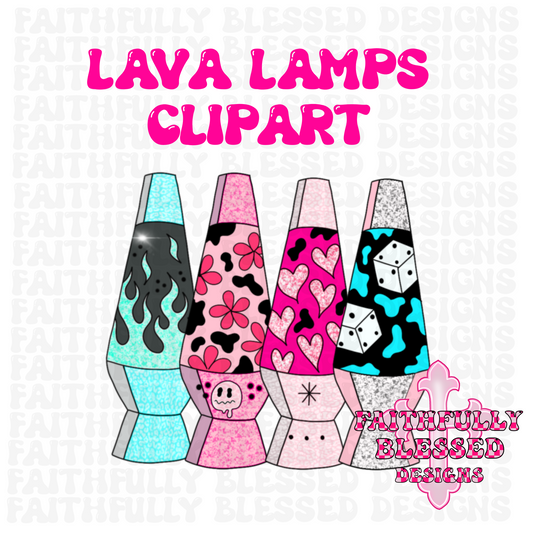 Lava Lamp Clipart Bundle